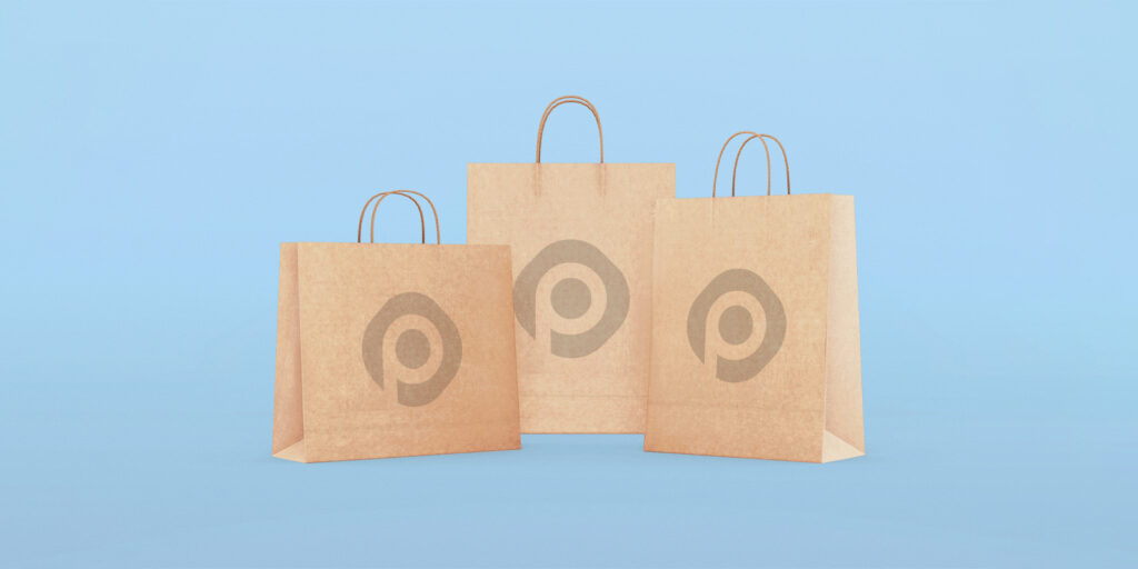 Paper Carrier Bags with Cord, Fully Printable, Small Edition